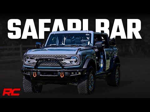Safari Bar - 12 In. LED Light Bar - Black - DRL - Single Row - OE Modular Steel - Ford Bronco (21-23)