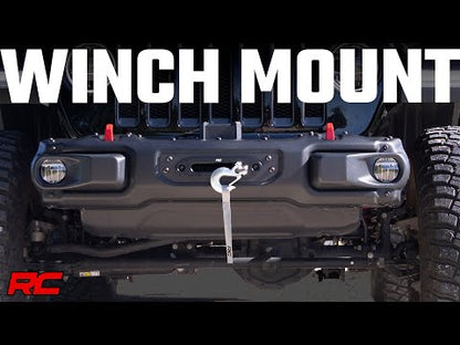 Rough Country Winch Mounting Plate - Modular Steel OE Bumper - Jeep Wrangler JL (18-23)