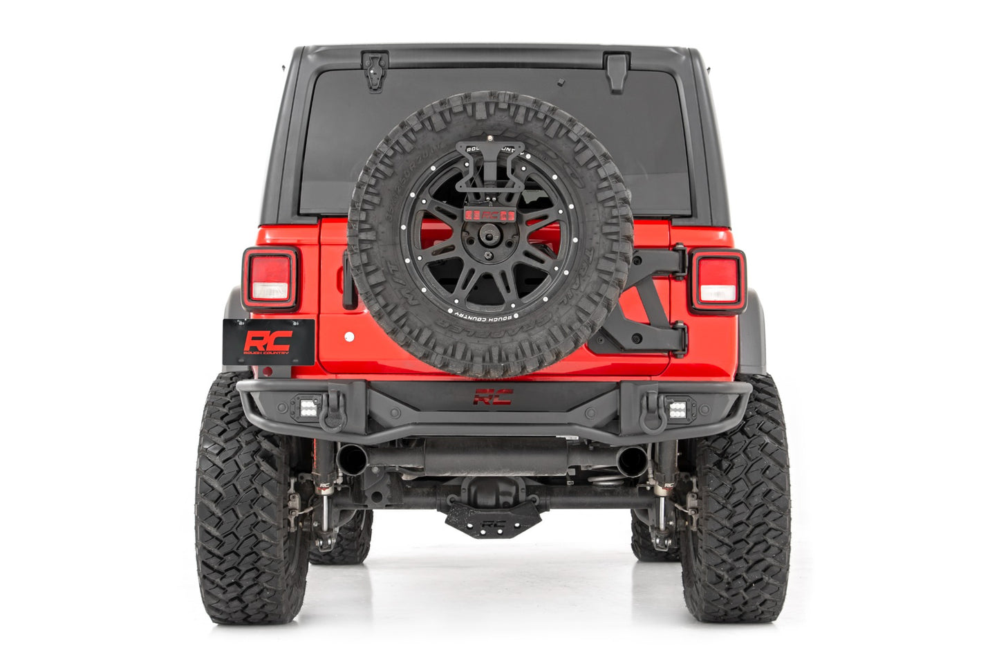 Rough Country Rear Bumper - Tubular - Jeep Wrangler 4xe (21-23) Wrangler JL (18-23)