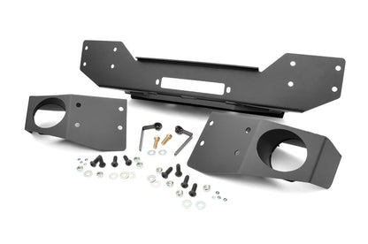 Rough Country Front Hybrid Stubby Bumper - Fog Mounts - Jeep Wrangler JK (07-18)