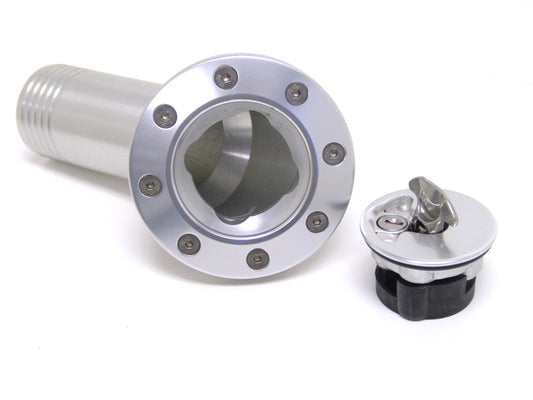 Billet Aluminum Gas Cap For 1967-1968 Camaro  Locking  Anodized Silver.