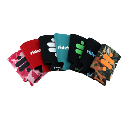 CAN COOZIE; RED W/WHITE LOGO