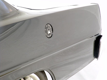 Billet Aluminum Gas Cap  Universal Fit  Locking  Anodized Silver.