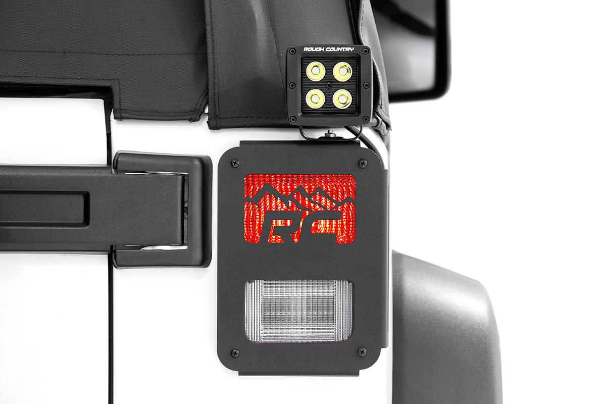 Rough Country Tail Light Cover - Mountain - Jeep Wrangler JK (2007-2018)