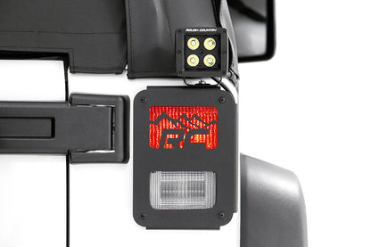 Rough Country Tail Light Cover - Mountain - Jeep Wrangler JK (2007-2018)