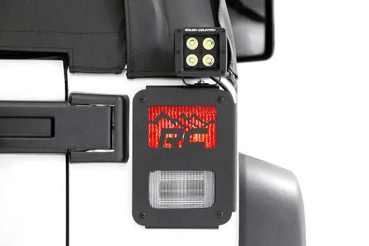 Rough Country Tail Light Cover - Mountain - Jeep Wrangler JK (2007-2018)