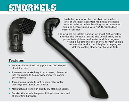 Dobinsons 4x4 Snorkel Kit for Mitsubishi Delica L400 SpaceVan, 1994 to 2006 for 2.5L Diesel Engine