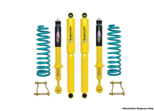 Dobinsons 2" Suspension Kit for Nissan Navara D40 2005 on with Extended Rear Shackles