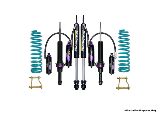 Dobinsons 1-3" MRR 3-Way Adjustable Suspension Kit for Nissan NISSAN Frontier D41 2022 ON Extended Rear Shackles