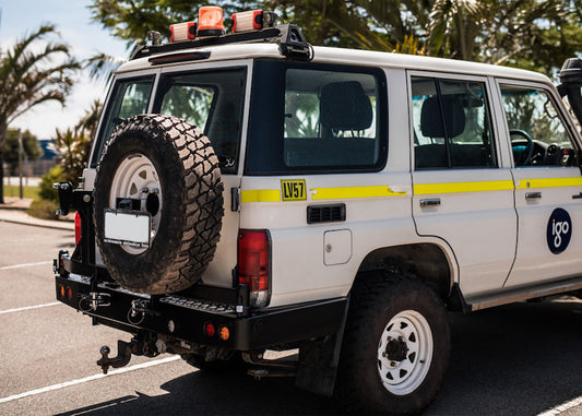 Dobinsons Rear Bumper With Swing Outs for Toyota Landcruiser 70 Series LWB (BW80-4133)