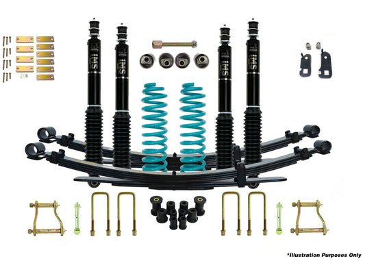 Dobinsons 4x4 3"-4" IMS Suspension Kit for Toyota Landcruiser 78 / 79 Series - FZJ79/78, HZJ79/78, HDJ79, VDJ79/78, GRJ79 09/1999 to 07/2016 Single Cab, 09/1999 on Troop Carrier Dual Cab