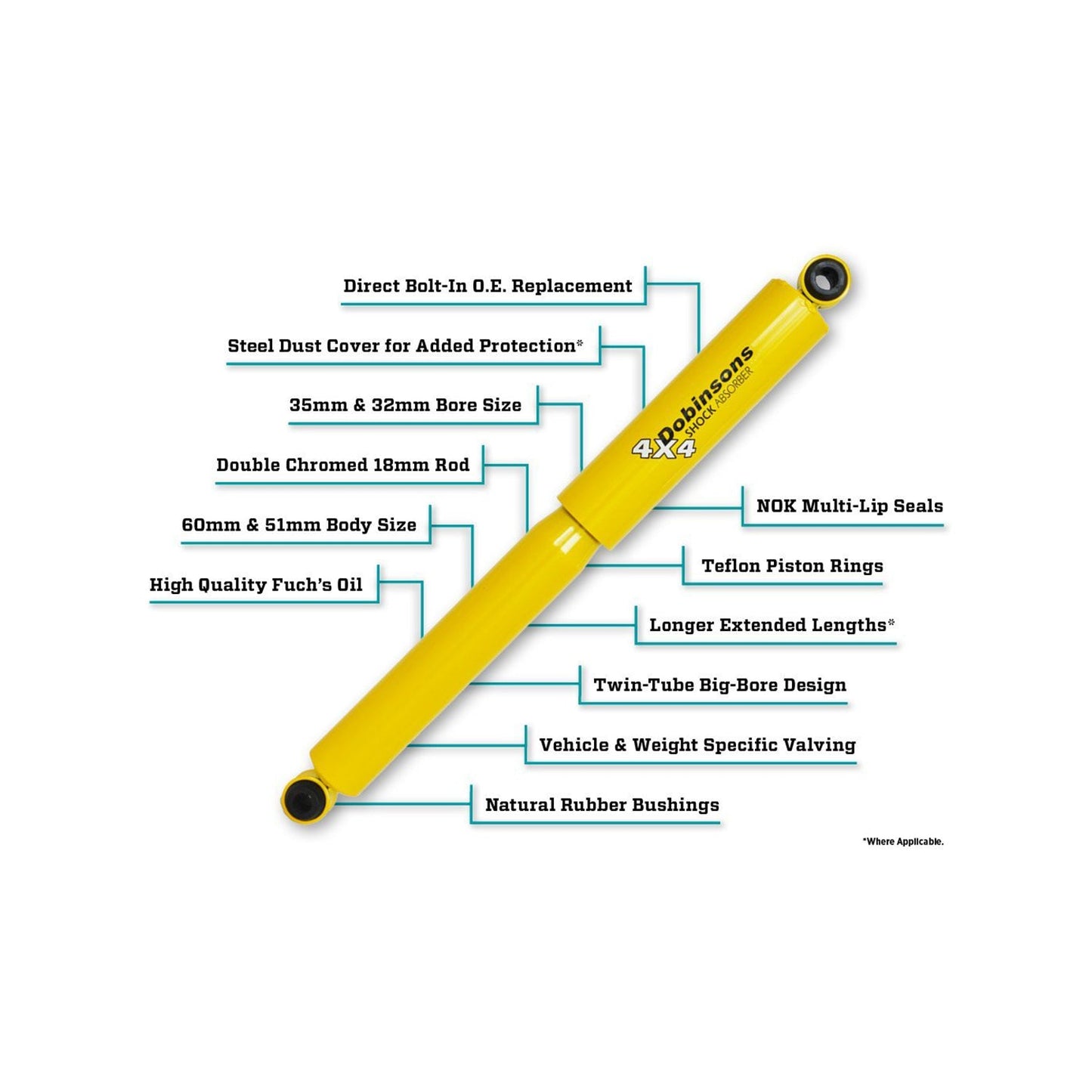 Dobinsons Pair of Rear GS shocks (GS19-093)