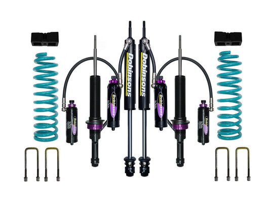 Dobinsons 2" MRR 3-Way Adjustable Suspension Kit for Nissan Navara D40 2005 on with QuickRide Rear