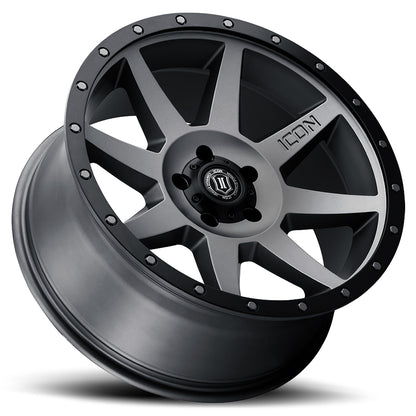 ICON Alloys Rebound Titanium 20 X 9 / 6 X 5.5 16mm Offset 5.625" BS