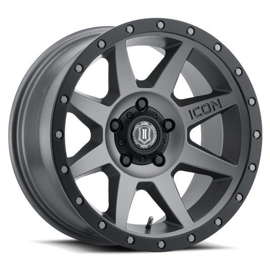 ICON ALLOYS REBOUND TITANTIUM - 17 X 8.5 / 5 X 5.5 / 0MM / 4.75" BS